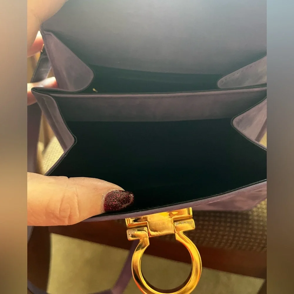 Authentic Salvatore Ferragamo Suede Purse - Picture 10 of 16